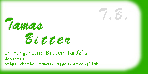 tamas bitter business card